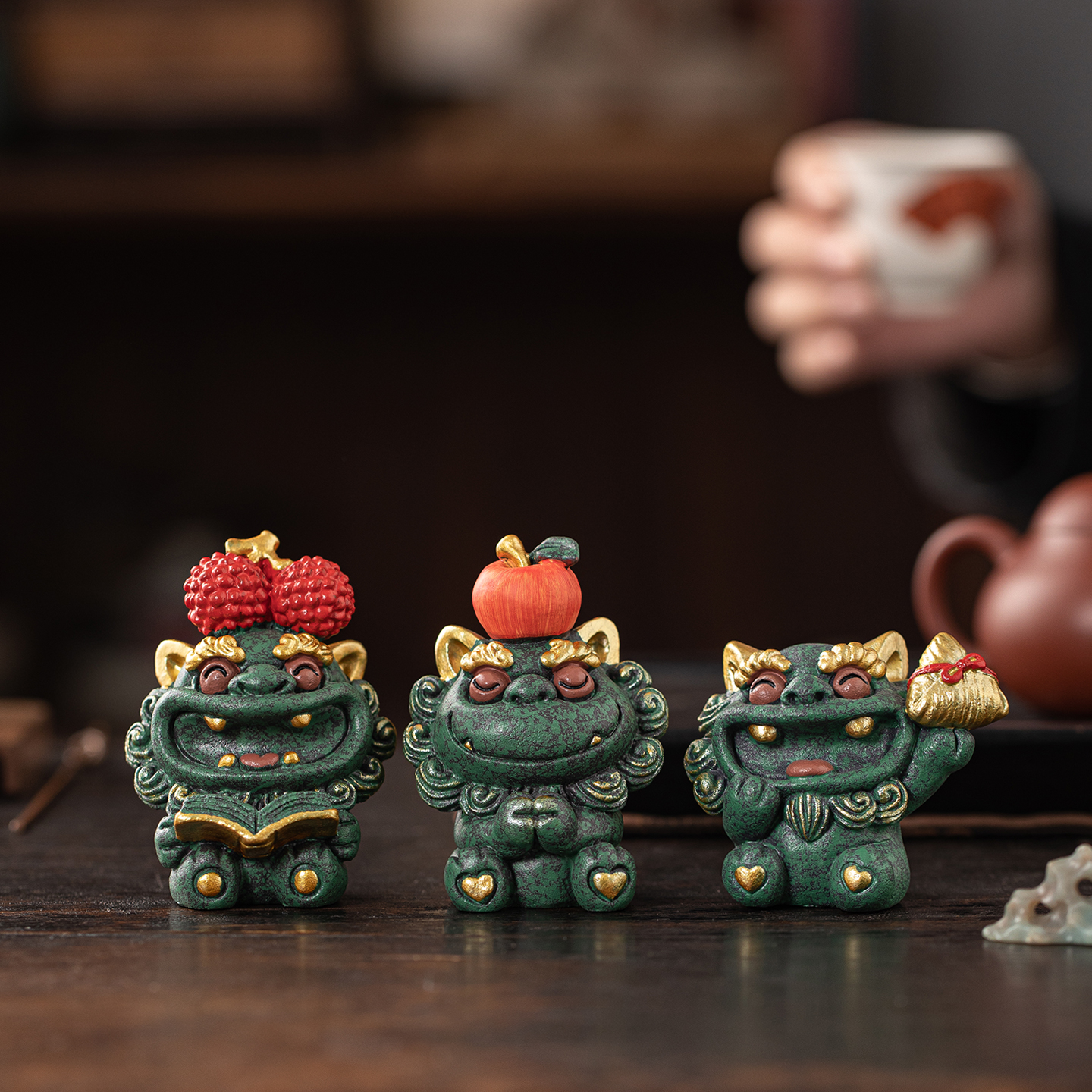 创意狮爷招财平安摆件家居客厅