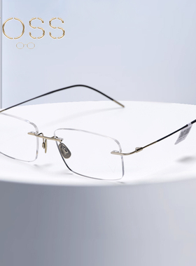VOSS日本制造超纤轻盈无框近视眼镜架生物钛男女通用高雅V5038