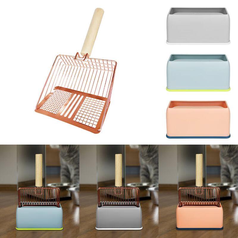 京噶金属猫砂铲长柄网格加厚镂空豆腐砂膨润土细孔大号铲子铲屎工