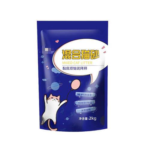 宠确辛宠物混合猫砂2KG豆腐猫砂清新留香混合豆腐猫砂矿砂膨润土