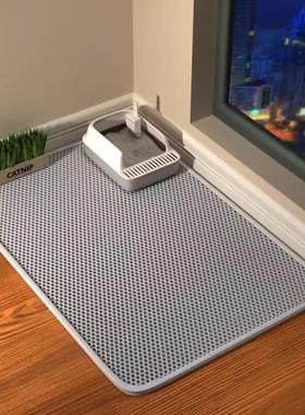 OUOETY狮伽猫砂垫防带出盆垫子防外溅漏控砂地垫超大双层过滤垫宠