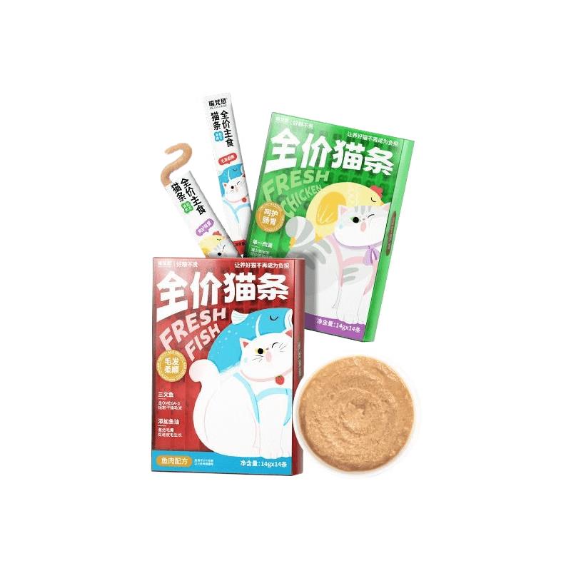 喵梵思全价主食猫条 14g*14支 鸡肉鱼肉口味猫咪湿粮补水无诱食剂图片