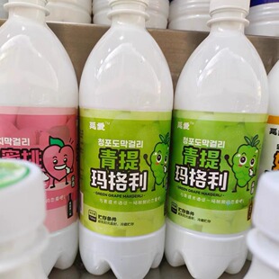 延吉朝鲜族延爱青提草莓蜜桃奶油米酒延边网红果味大瓶朝鲜族