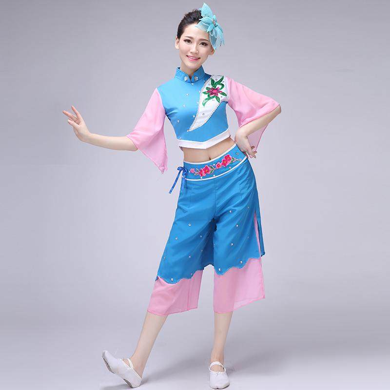 2024新款民歌扇子舞舞蹈服图片