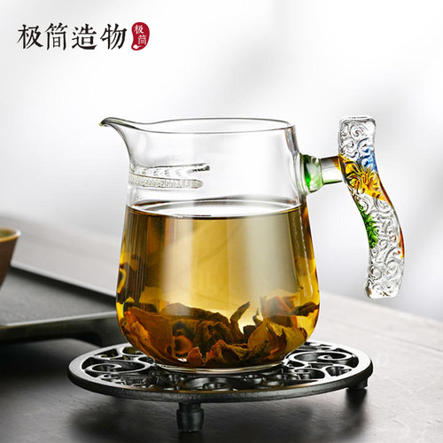 秦川高硼硅玻璃一体月牙公道杯