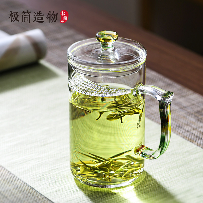 天久璃匠玻璃月牙杯茶水分离