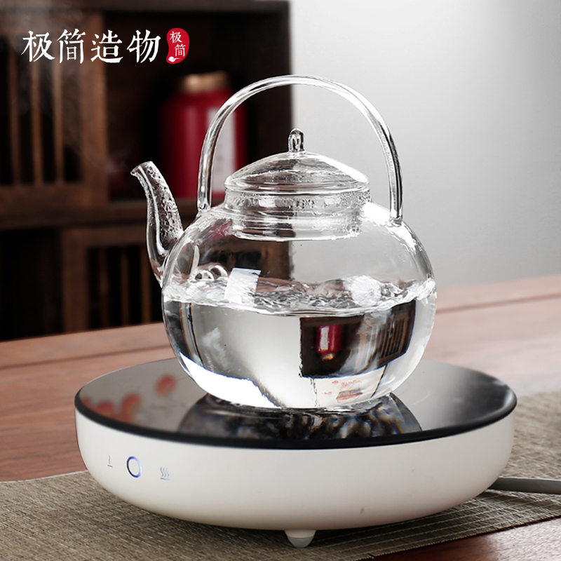 玻璃提梁壶煮水煮茶壶套装