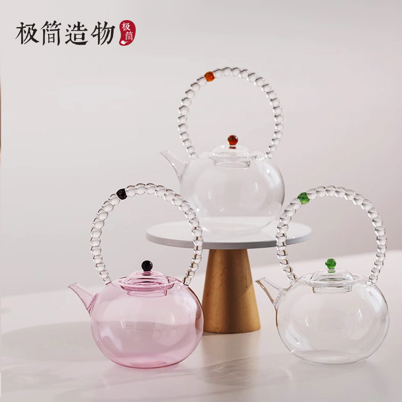 天久五行烧水壶冬天围炉电陶炉高硼硅提梁壶明火煮茶壶高端大容量