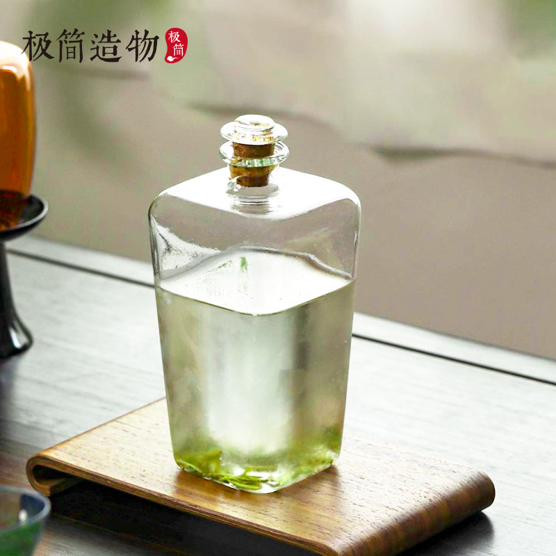 高颜值四方玻璃冷水壶茶叶冷泡瓶绿茶冷萃杯茶水凉水壶酒壶果汁壶