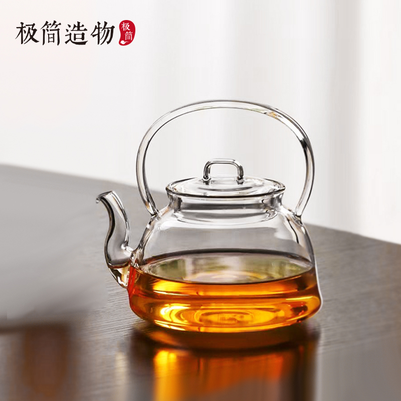 玻璃烧水壶提梁壶花茶泡茶壶