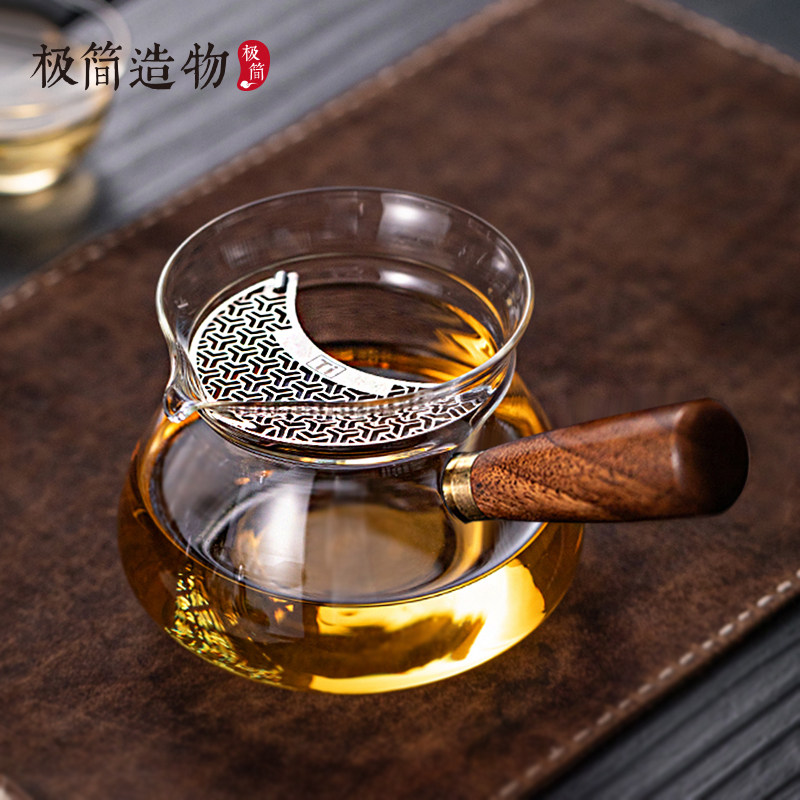 可拆卸过滤网纯钛过滤公道杯煮茶