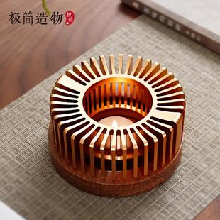 日式温茶炉铝合金暖茶炉花茶壶蜡烛煮茶炉公杯加热炉餐厅加热器