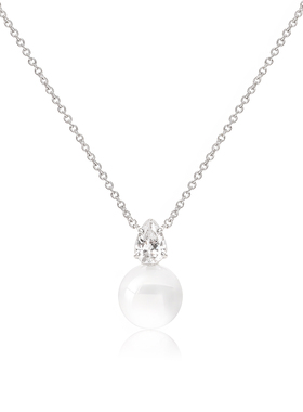 EVESENSE泡泡系列镶钻白水晶项链