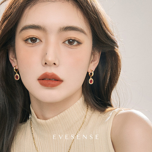 EVESENSE高级复古红玛瑙贝母耳饰