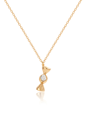 高级感精致破碎镶钻双色糖果项链