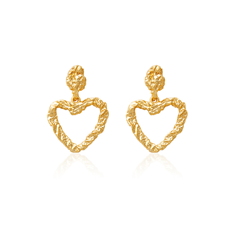 EVESENSE法式复古金色肌理感耳环