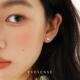 EVESENSE镶钻碎银子925纯银耳钉 高级简约闪钻气质养耳洞耳饰女