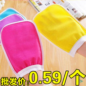 厂家直供澡堂搓澡巾搓背手套男女双面强力粗砂搓泥无痛一次性搓灰