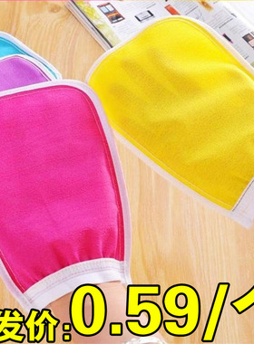 厂家直供澡堂搓澡巾搓背手套男女双面强力粗砂搓泥无痛一次性搓灰