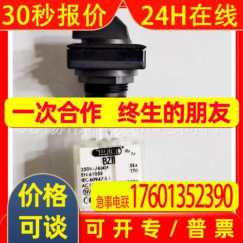 全新时力高开关BZII触点+三位自锁旋钮