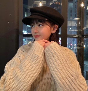 暖暖 somewhere秋冬羊毛呢不对称报童帽 ca4la