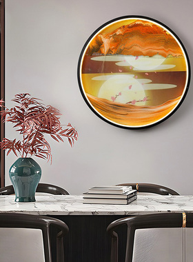 新居礼品办公室带灯流沙画轻奢