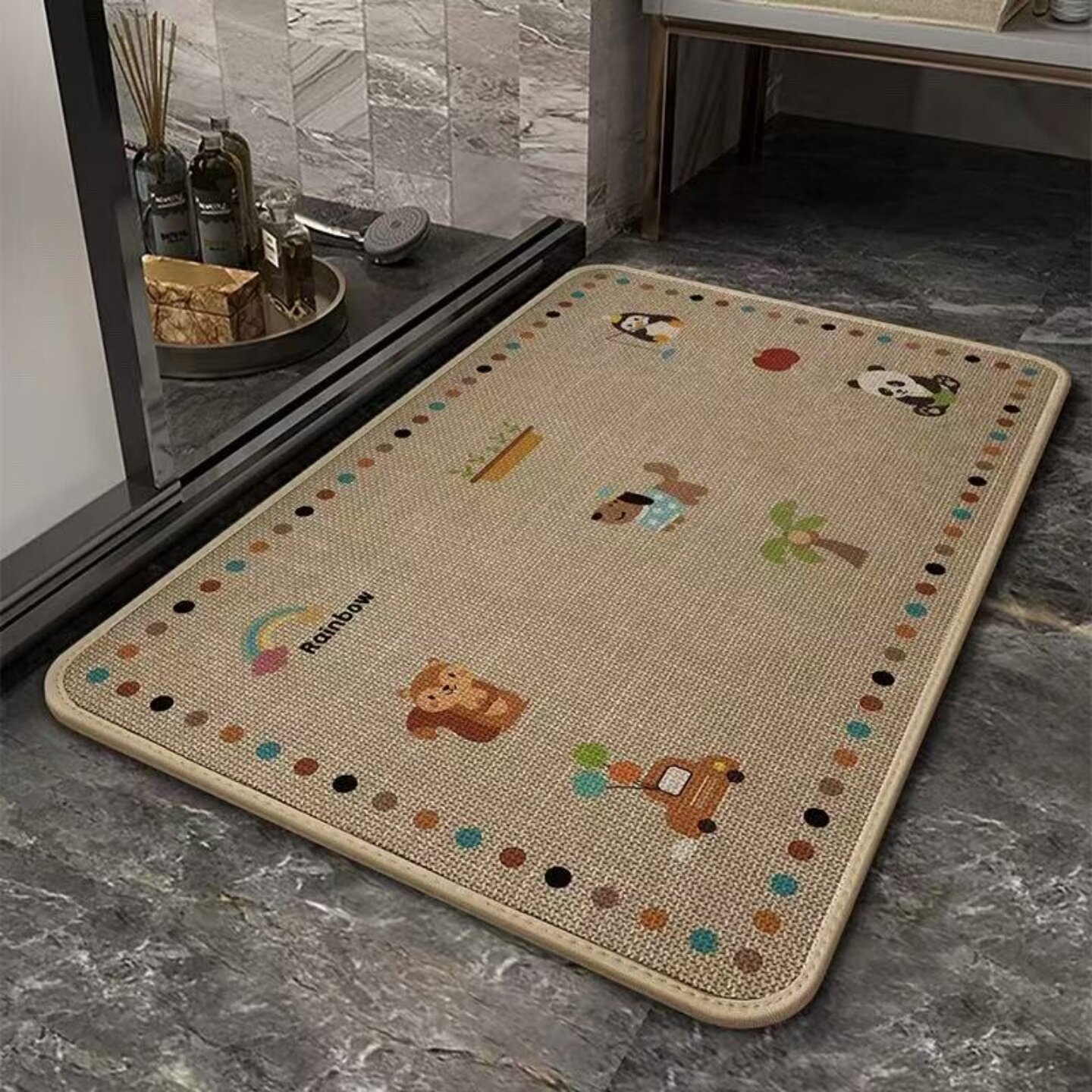 浴室地垫防滑吸水垫厕所门口卡通门垫卫浴耐脏地毯家用卫生间脚垫