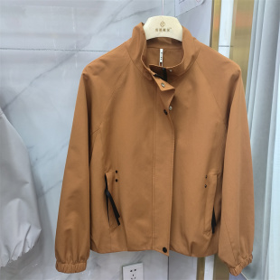 女装 立领短外套女休闲百搭宽松夹克冲锋衣春季 上衣 时尚 商场同款