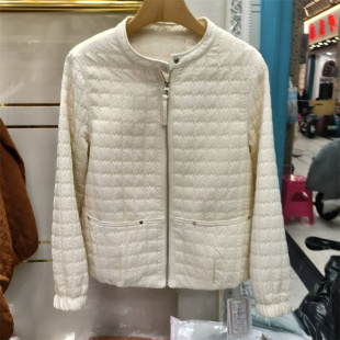 2026春季 休闲风菱格纹短外套女宽松显瘦拉链夹克百搭 新款