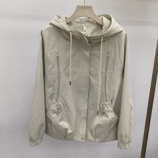 休闲风连帽短外套宽松显瘦夹克时尚 女装 外套 春季 2026新款