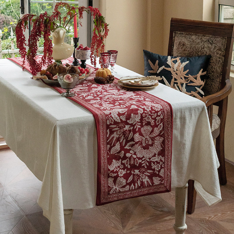 美式桌旗新年红色茶几台布电视柜桌布防水茶旗斗柜防尘盖布床旗,居家布艺,桌旗,淘宝优惠券,粉丝福利购,淘宝优惠卷