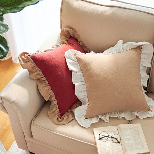 纯色沙发美式靠垫抱枕