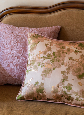 欧式抱枕金粉轻奢高级感客厅靠垫家用床头靠枕腰枕套美式复古定制