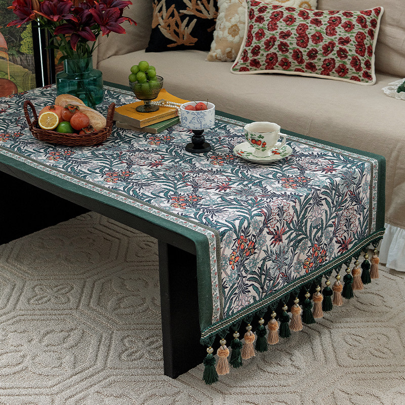 美式桌布茶几台布欧式轻奢高级感亚麻防水防尘客厅家用电视柜盖布,居家布艺,茶几垫,淘宝优惠券,粉丝福利购,淘宝优惠卷