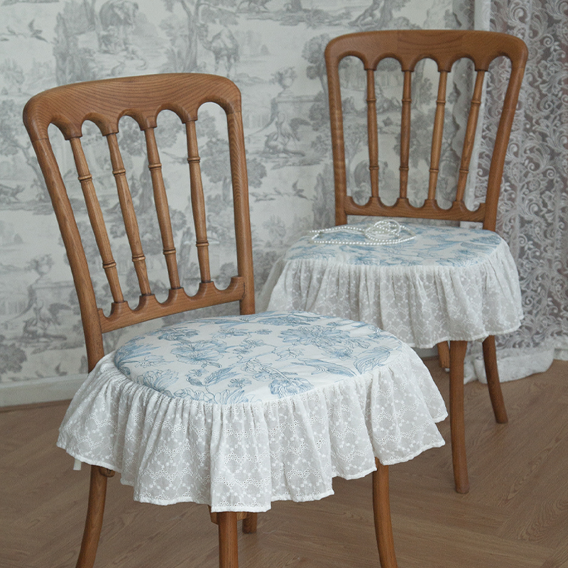 dadamore亚麻防水椅垫法式田园