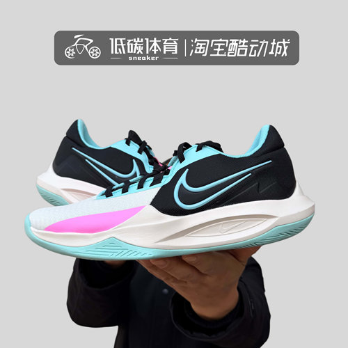 Nike/耐克Precision 6男子低帮缓震耐磨黑白实战篮球鞋DD9535-102