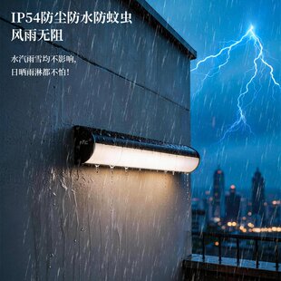 雷士照明庭院线条灯LED灯户外防水壁挂式长条灯IP54露台天台