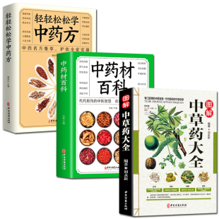 轻轻松松学中药方中医理论中药名方集萃护佑全家安康中医学理论中医药方处方入门书中医学知识 中药材百科 全3册 图解中草药大全
