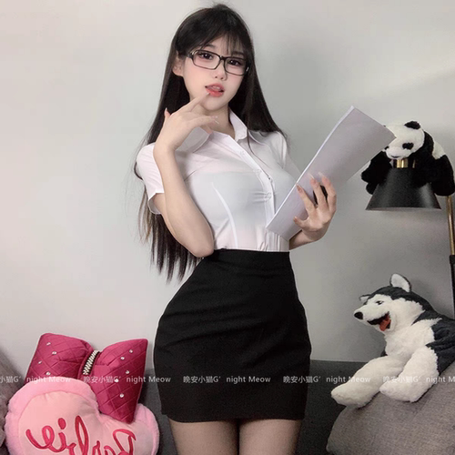 秘书制服套装女白衬衫包臀短裙