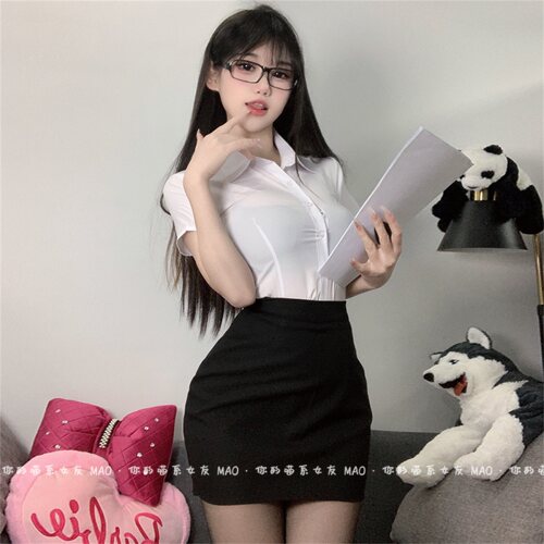 秘书制服套装女白衬衫包臀短裙