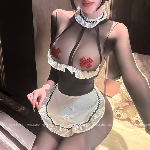 性感女佣制服吊带睡裙连体衣套装