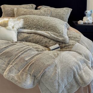 高档A类新款轻奢复古冬季牛奶绒四件套加厚保暖珊瑚绒绒床上用品