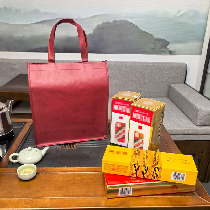 加厚无纺布袋中秋节送礼环保购物超大手提袋礼品袋白酒拉链袋