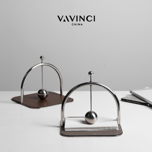 梵其现代简约金属皮质定点纸巾架酒店客厅餐桌方巾纸收纳架装饰品