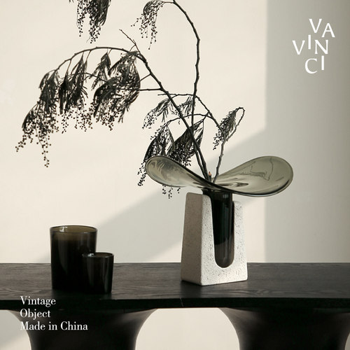 VAVINCI法式中古风茶色花瓶摆件