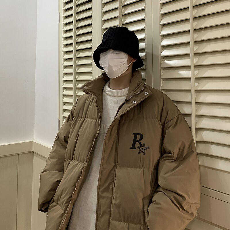 2022高品质防水面料面包服宽松大码加厚港仔棉衣Y828P100咖图片
