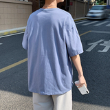 505-1-Y028情侣装夏装印花米奇中性风短袖t恤2021新款黑色，男装T恤，电商B219