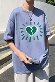 505-1-Y178个性印花中性风圆领短袖T恤男夏季新款港风潮牌白，男装T恤，电商B219