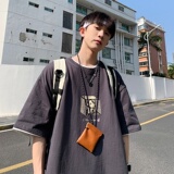 220克夏装新款孤独患者宽松港仔百搭学生休闲圆领短袖t恤Y281P25，男装T恤，电商B219