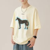 得物品质纯棉重磅潮牌潮流宽松圆领短袖T恤无影墙B219-Y669-P25，男装T恤，电商B219